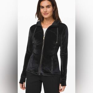 Lululemon velvet set Define Hooded Jacket sz6 & matching leggings sz4